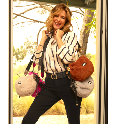 Bandolera Pepe Moll Lolipop gris