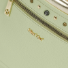 Bolso Mimi Mua efecto laminado verde pistacho