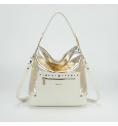 Bolso Mimi Mua Efecto Laminado blanco