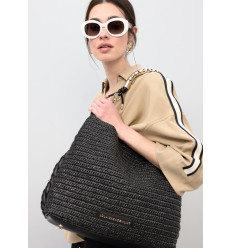 Shopper Lola Casademunt Aniversario rafia negro