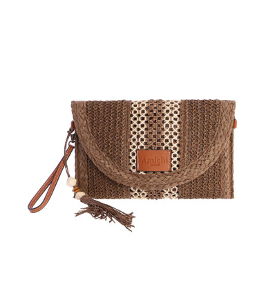 Cartera de mano Amichi Tenerife marrón