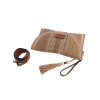 Cartera de mano Amichi Tenerife beige