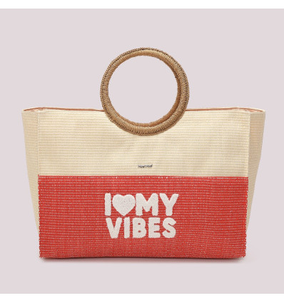 Bolso de playa Mimi Mua I love coral
