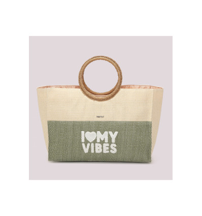 Bolso de playa Mimi Mua I love verde