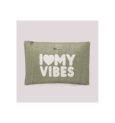 Cartera de mano Mimi Mua I love verde