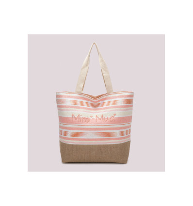 Bolso de playa Mimi Mua Portofino rosa